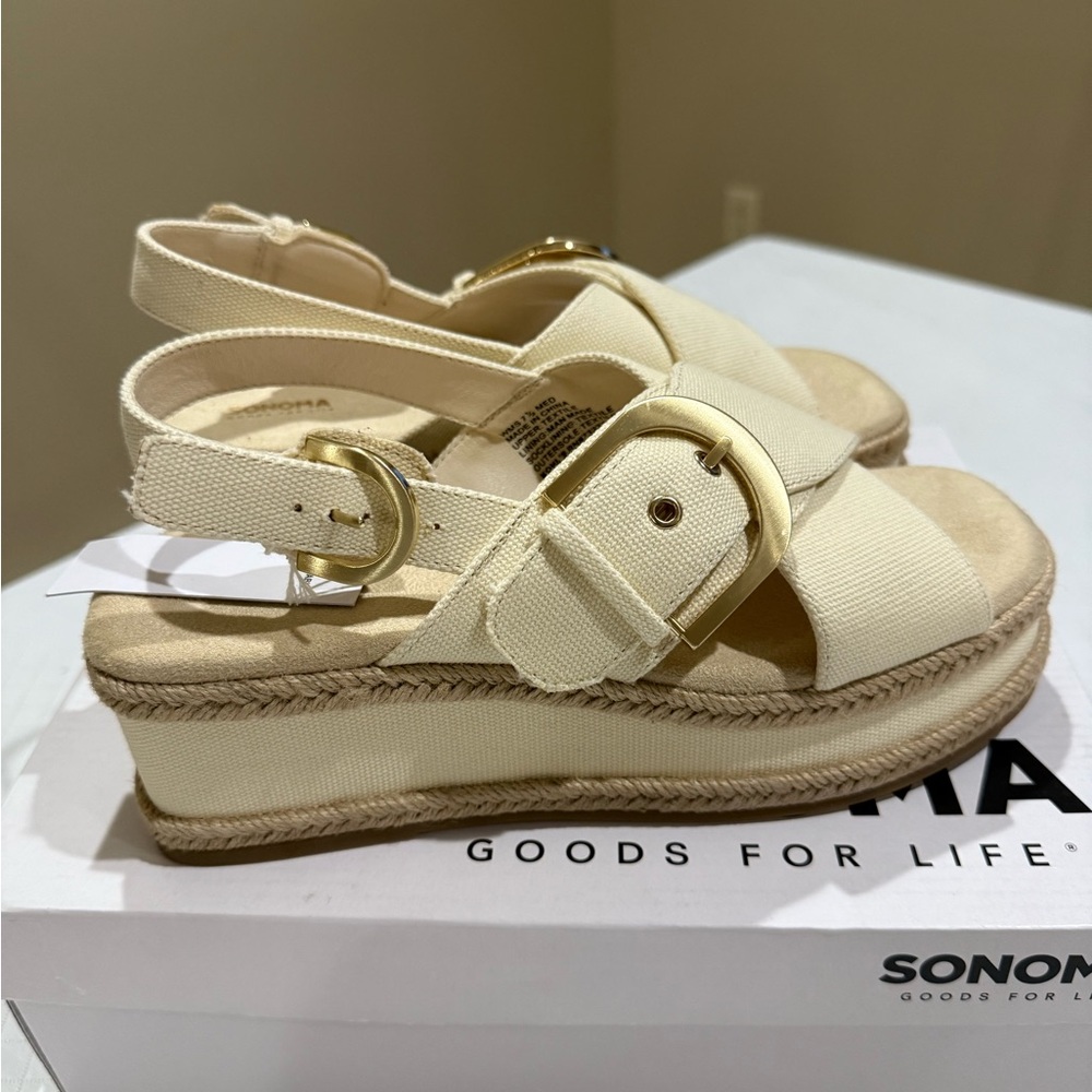 Sonoma Women's Cream Espadrille Wedges